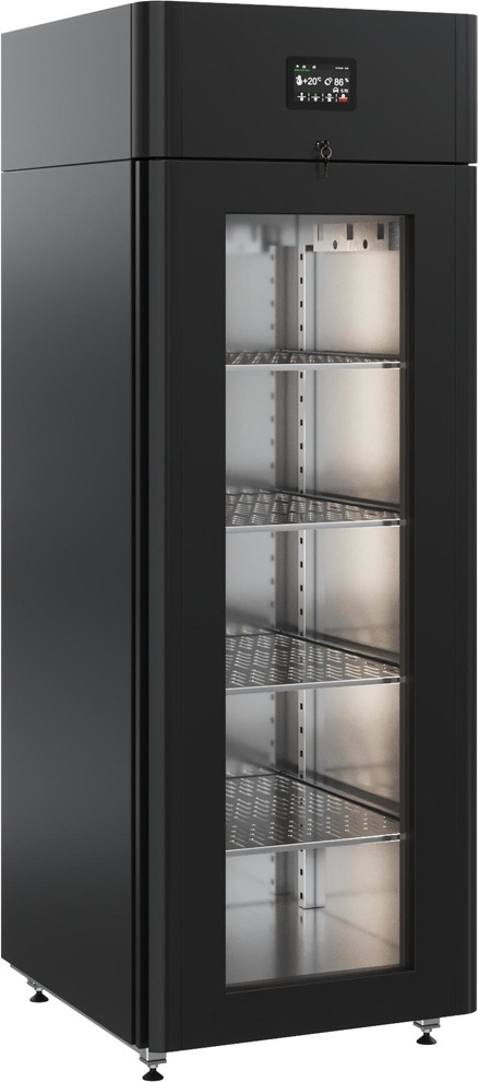 Шкаф для вызревания Polair CS107 Cheese Black со стеклом