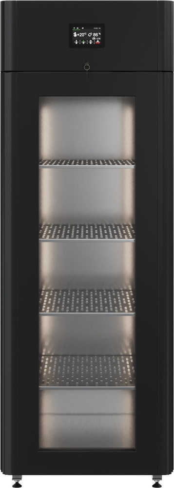 Шкаф для вызревания Polair CS107 Cheese Black со стеклом