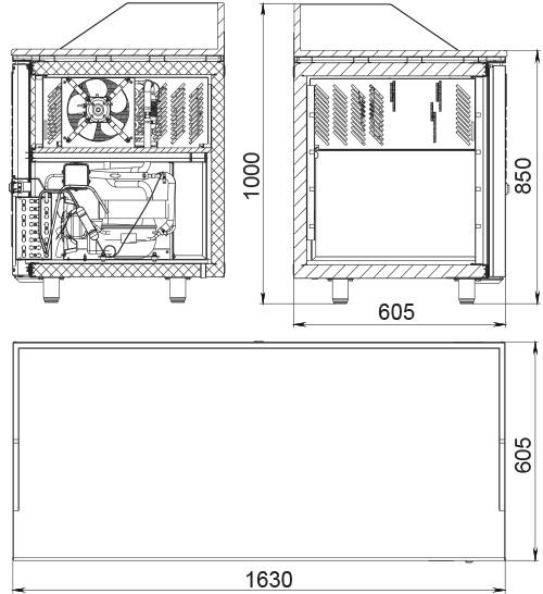 Холодильный стол для пиццы Polair TM3pizza-GC