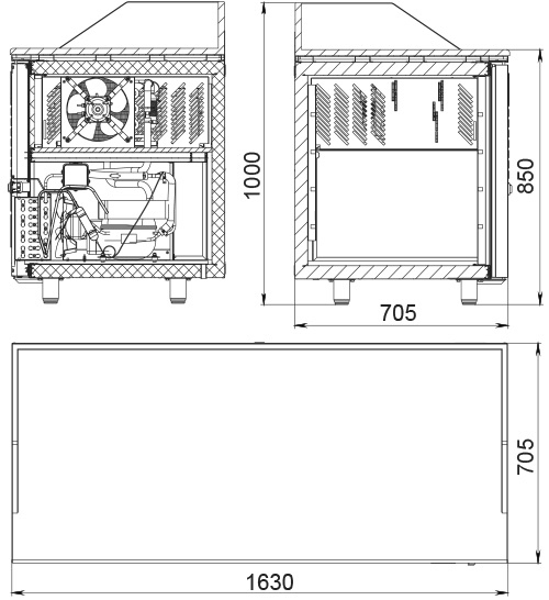 Холодильный стол для пиццы Polair TM3GNpizza-GC